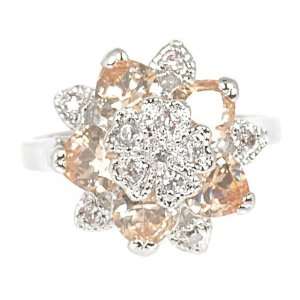  Champagne Flower Cocktail Ring Jewelry