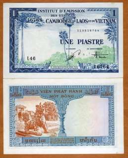 French Indochina, 1 Piastre (1954) P 105 aUNC  