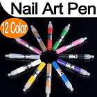 12 Colors Colours 3D drawing design Paint Pen UV Gel Acrylic Nail Art 