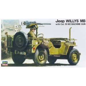  Hasegawa 1/24 Willys Jeep with Mounted Gun Toys & Games