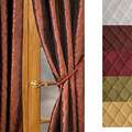 Chai Embroidered Faux Silk 108 inch Curtain Panel  