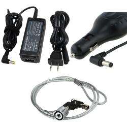 piece Car/ Travel Charger/ Security Cable Combo for Acer Aspire One 