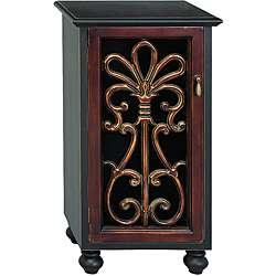 Tuscan Scroll Door Cabinet Accent Table  