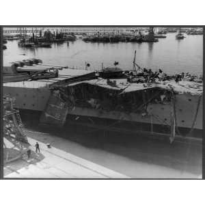  Damage,French battleship,Jean Bart,American gunfire,bombs 