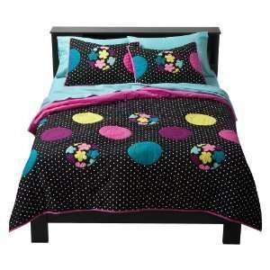  Xhilaration® Dot Quilt   Black   Twin 