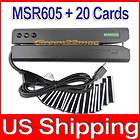   MSR101 Magnetic Magstripe Card Reader Writer Encoder + 20 Free Cards