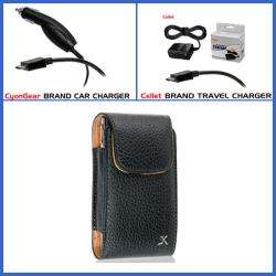 Premium LG Quantum C900 Leather Vertical Case with Car and Travel 