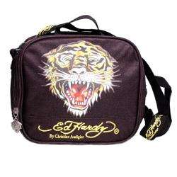 Ed Hardy Boys Black Tiger Insulated Canvas Lunch Bag  