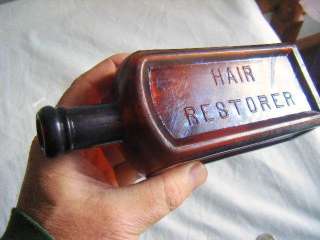 Rare antique hair bottle w.c.montgomerys hair restorer  