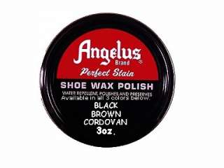 Angelus Shoe Wax or Polish for leather dress shoes and Western 