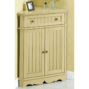  24w French Country Corner Cabinet With Wood Doors