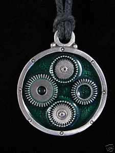 Steampunk Jewelry Pewter Watch Gear Necklace 1060.11  