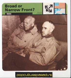 GENERAL GEORGE S. PATTON AND OMAR BRADLEY WW2 WAR CARD  