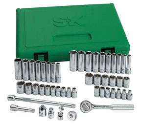 48 pc. 6 Point Fractional/Metric Socket Set with Universal Joint 