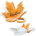 Set of 6 Maple Leaf Placetile Napkin Ring