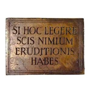 Si Hoc Legere Latin Overeducated wall plaque #544 