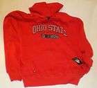OHIO STATE BUCKEYES ZIPPERED HOODIE, RED, 2 EXTRA LARGE, NWT, FREE US 