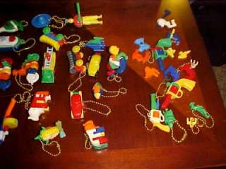 Vintage Lot 50s take a part puzzle key chain hard plastic old toy 