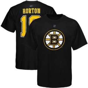  NHL Reebok Boston Bruins #18 Nathan Horton Black Net 