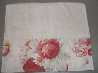 HAND TOWELS Waverly Norfolk Red & Cream Rose Country  