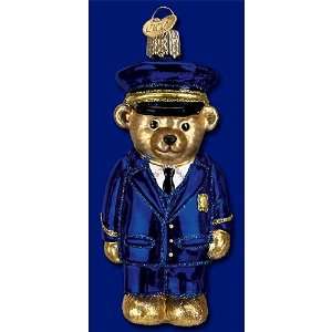  Old World Christmas Ornament Police Officer Bear 