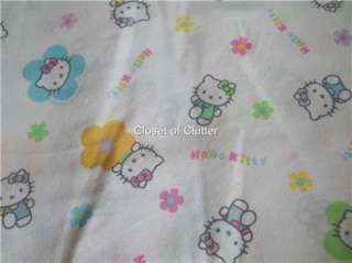   Hello Kitty Character Flat Full/Double Bed Sheet (Fabric)  