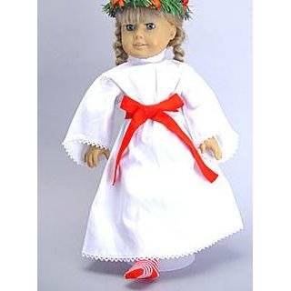 Saint Lucia Holiday Christmas Gown Dress Outfit Fits American Girl 18 