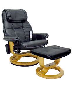Deluxe Leather Massage Chair with Ottoman  