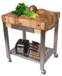 John Boos Cucina Technica Rolling Kitchen Cart  