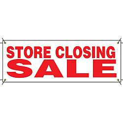 Store Closing Sale 8x3 foot Outdoor Banner  