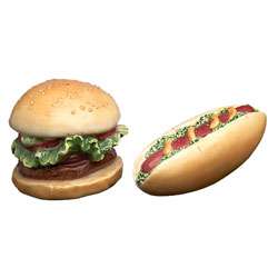 Hamburger and Hotdog Salt & Pepper Shakers  
