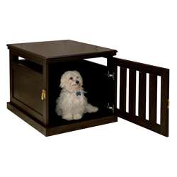 Espresso Furniture style Dog Crate  