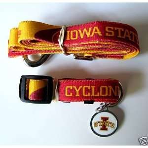  Iowa State University Cyclones Dog Pet Set Leash Collar ID 
