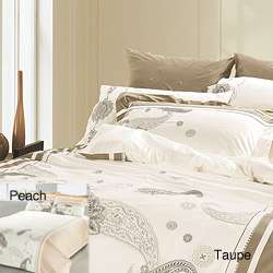   Paisley Embroidered King size 3 piece Duvet Cover Set  
