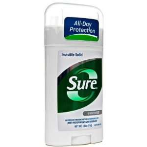  Sure  Deodorant & Anti Perspirant, Clear Solid, Unscented 
