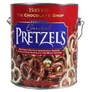 Bartons Chocolate Covered Pretzel Tin  Grocery & Gourmet 