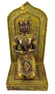 Metallic Bronze Finish Thai Buddha Bookends  