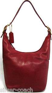 COACH RED 2001 LEGACY WEST LEATHER HOBO SHOULDER BAG   9823 MADE IN 