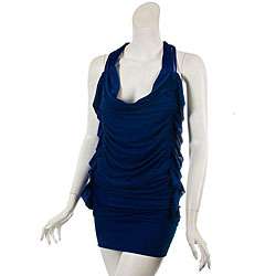 Wishes Womens Royal Blue Macrame Racerback Party Dress   
