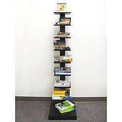 Spine Standing Black Book Shelves  