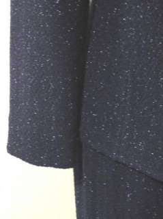 ST JOHN 2pc Knit Skirt Suit Size 10 NWOT Navy Jacket & Skirt Sparkle 