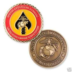 MARINE CORPS USMC SPECIAL OPERATIONS SOC CHALLENGE COIN  