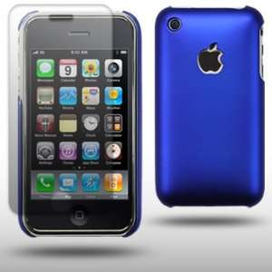  IPHONE 3G 3GS DARK BLUE RUBBERISED BACK COVER BY CELLAPOD 