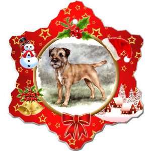  Border Terrier Porcelain Holiday Ornament