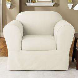 Sure Fit Twill Supreme (2 Piece) Chair Slipcover  