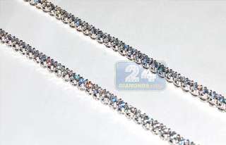 925 Sterling Silver Womens Crystal CZ Tennis Chain Necklace 16 inches 