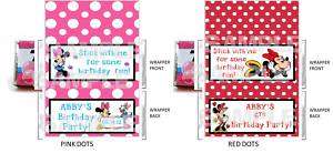 MINNIE MOUSE chewing gum wrappers BIRTHDAY PARTY FAVOR  