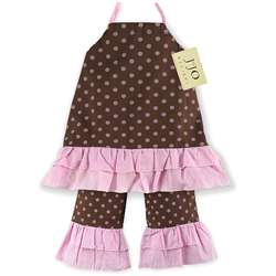 JoJo Infant Girls 2 piece Pink/ Brown Polka Dot Pants Set   