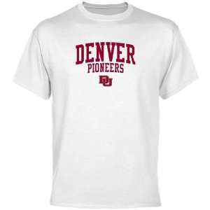  Denver Pioneers Team Arch T Shirt   White Sports 