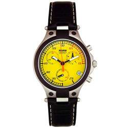 Momo Design Mens Yellow Dial Swiss Chronograph Watch  